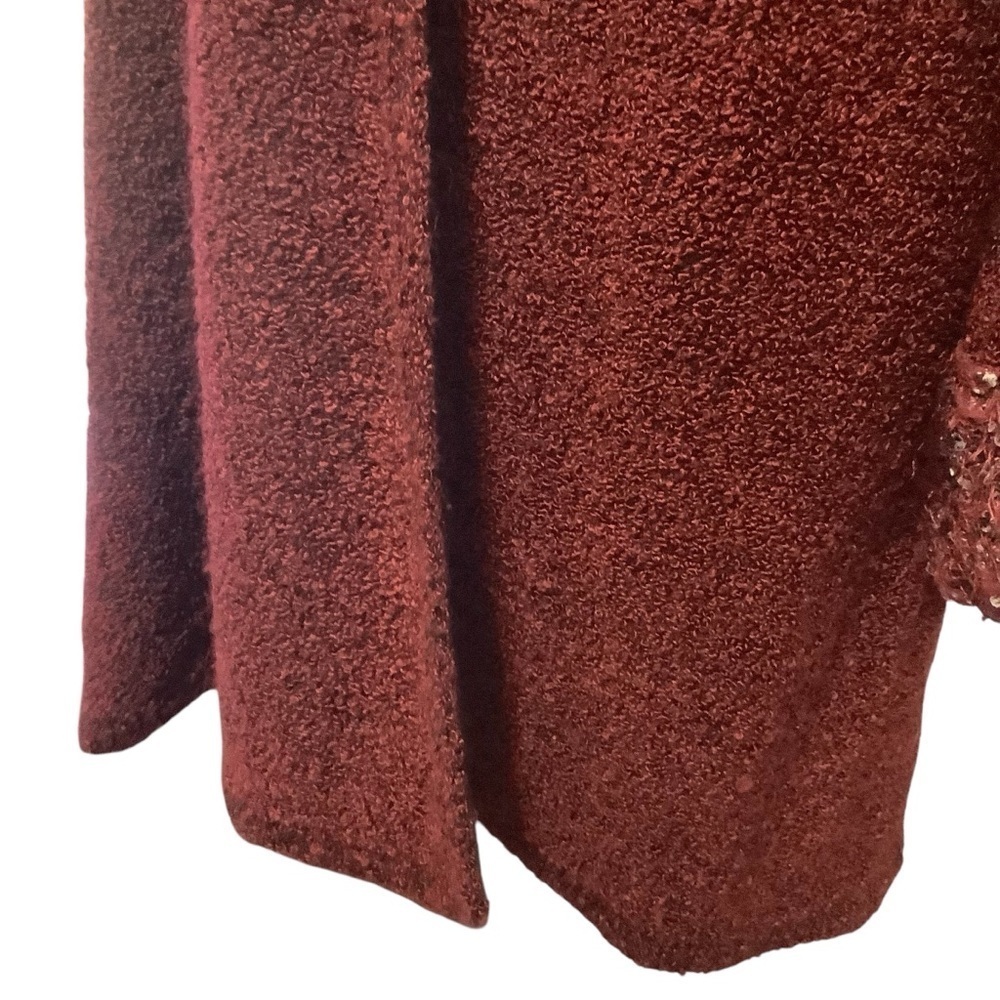 CHERIE BLISS RED LONG SLEEVE BUTTON DETAIL SWEATER/ CARDIGAN/ Size O/S - Picture 5 of 11
